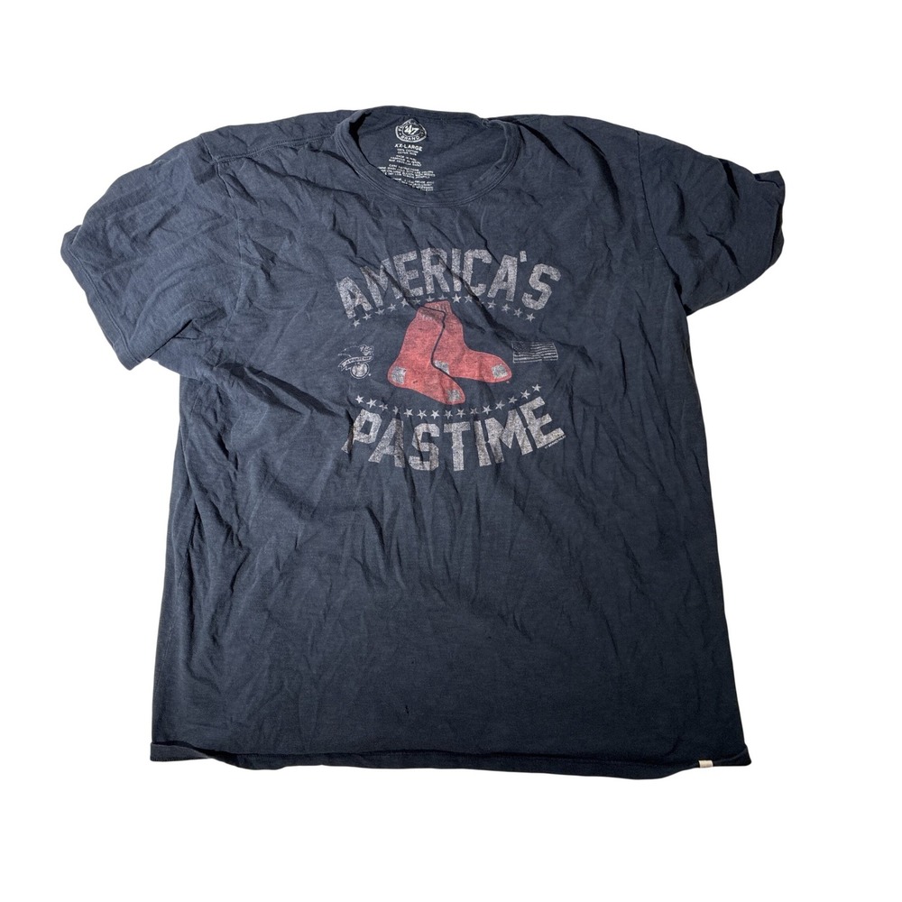 47 Brand Boston Red Sox Americas‎ Pastime Navy Blue Graphic T-Shirt Mens 2XL